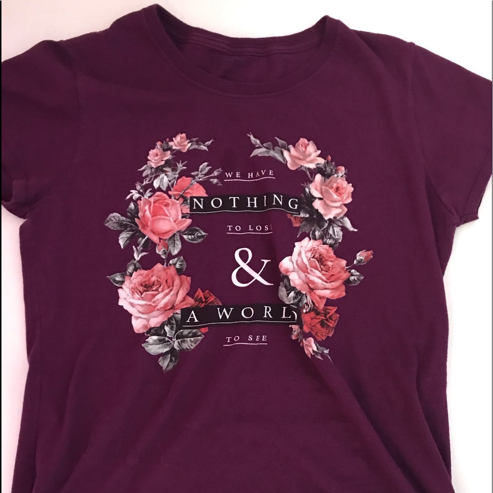 Purple graphic tee